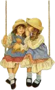 TWO GIRLS ON A SWING