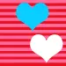 hearts on pink stripes