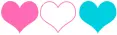 hearts on white