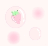 floating strawberries