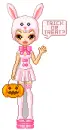 bunny trick-or-treater dollz
