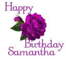 Samantha Happy Birthday