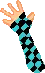 checkered hand