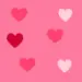 hearts on pink