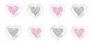 pink grey hearts
