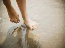 walking on the beach
