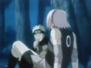 Naruto and Sakura behind a tree....
