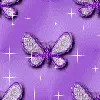 Glitter Purple butterfly
