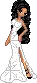 Doll with a sparkly white gown on