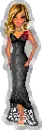 Doll in black ball gown