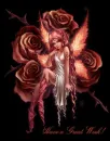 Tree elf among roses