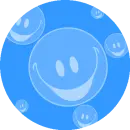 blue smilely face