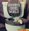 cat in toilet