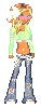 Glitter lime green doll