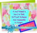on friendship-Cynthia