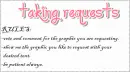 taking request
