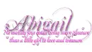 Little girl to love and treasure - Abigail  