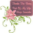 THANKS FOR BEING/HUGS:SAMANTHA
