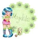 NAME MIGDALIA/GIRL BLUE HAIR