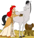 Ariel with horse