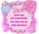 Happy Birthday,Richelle