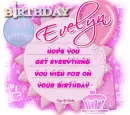 Happy Birthday,Evelyn