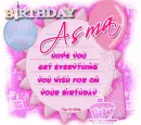Happy Birthday,Asma