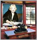 CARTOON PAINTING OF MARILYN MONROE SIGNING