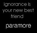 paramore - ignorance lyric