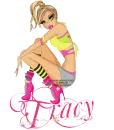 NAME TRACY/HOT PINK