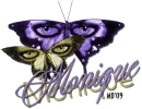 Purple Gold Butterflies