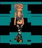 black and green doll