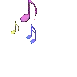 flying musical notes