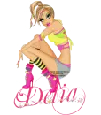 NAME DELIA/HOT PINK