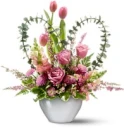 Pink Roses shaped in a Heart