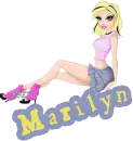 NAME MARILYN/GIRL SITTING BLUE