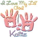 I Love My Lil' Girl Katie Hand Prints