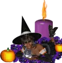 witch and candle