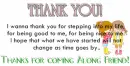 thanks for coming along