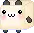 Kawaii cube panda