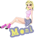 NAME MONI/GIRL SITTING BLUE