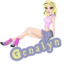 NAME GENALYN/GIRL SITTING BLUE