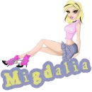 NAME MIGDALIA/GIRL SITTING BLUE