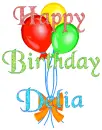 Happy Birthday Delia Balloons