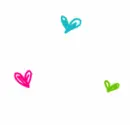 Colorful hearts