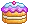 purple iced cake