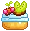 kiwi peach fruit bun