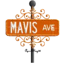 orange street sign mavis AVE