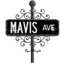 black street sign mavis AVE