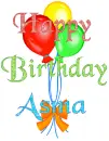 Happy Birthday Asma Balloons